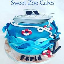 Sea & boat Cake