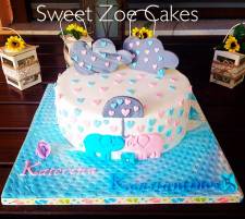 Baptism Cake for twins