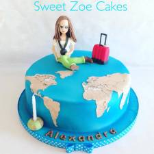 Travel girl Cake